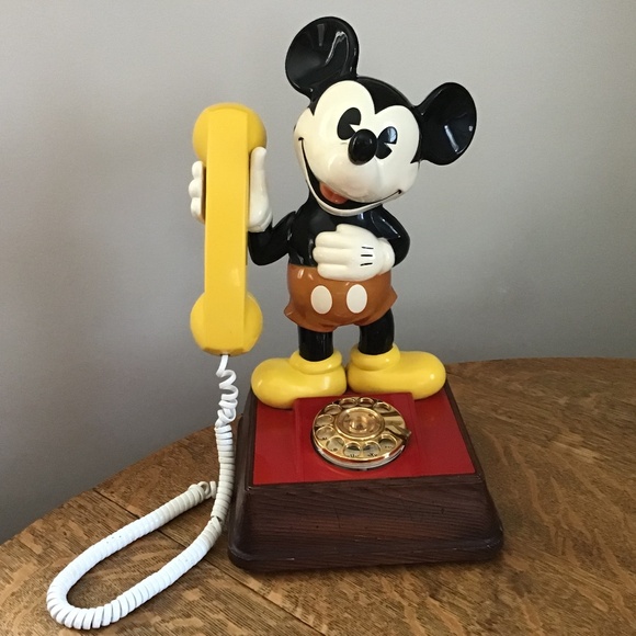 WORKING 1976 Mickey Mouse Vintage Phone Rotary Dial Walt Disney - Picture 1 of 16